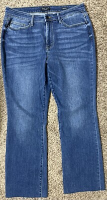 JUDY BLUE Cut Hem Boot Cut Jeans JB82550DK-PL Plus Size 14W Flare Wide Leg Denim
