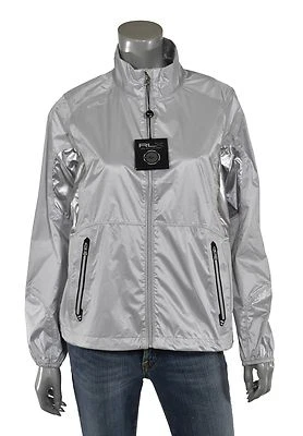 Women's Polo Ralph Lauren RLX Golf Silver Water Resistant Jacket New $198