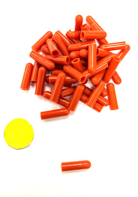 MCMASTER-CARR HIGH TEMPERATURE ROUND SILICONE RUBBER CAP FOR 7/32'' OD LOT OF 50