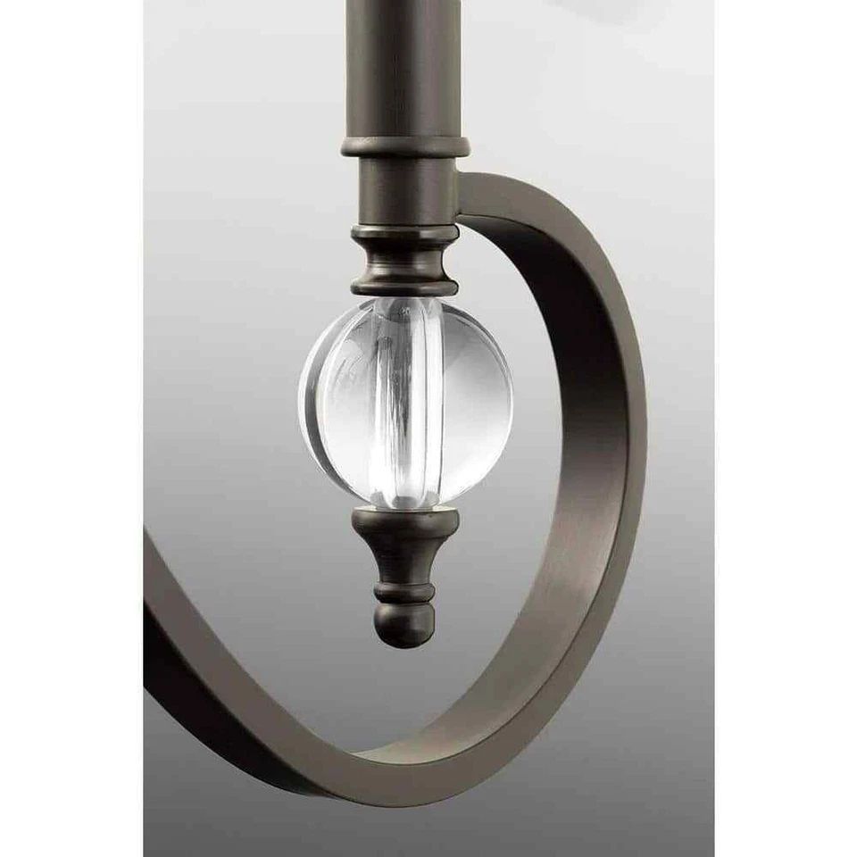 Lámpara de araña antigua de bronce de 5 luces Progress Lighting Esteem Collection Foto 2 de 4