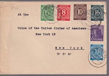 Gemeinsch.Ausg. Mi. 917/18,922/24,944, Leipzig - USA, 7.5.47