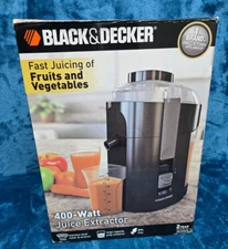 BLACK+DECKER 400-Watt Fruit and Vegetable Juice Extractor Juicer Black JE2200B