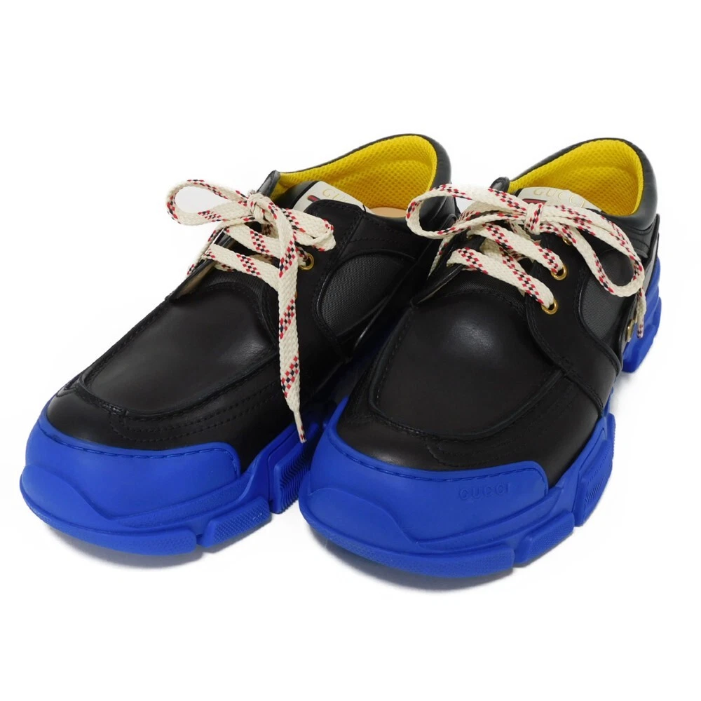 AUTHENTIQUE GUCCI Boatwreck 576048 1DZ10 1075 Baskets 10 Web Logo Papa Calfs...