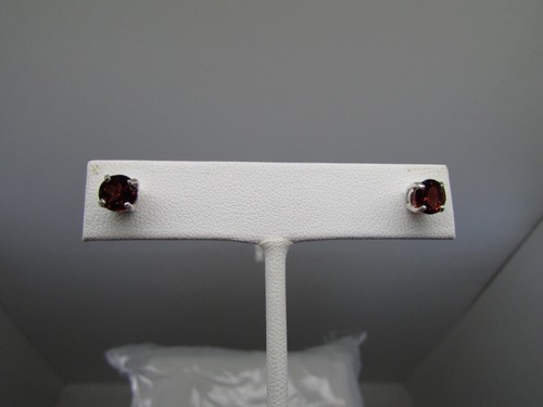 Sterling Silver 6MM Round Natural Amethyst,Garnet,Topaz,Labradorite Earrings - Picture 11 of 18