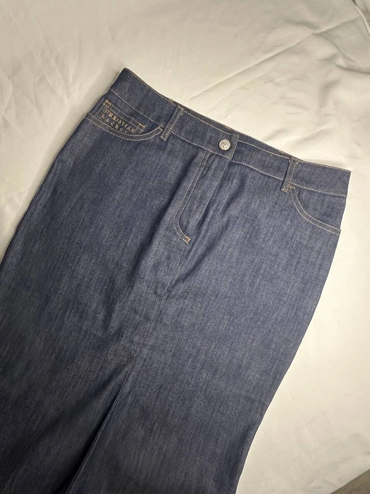 Jeans de CHRISTIAN LACROIX Falda Denim Vintage Italia Años 90 00 EU38 Foto 3 de 4