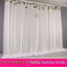Wedding Backdrop Curtain White Gauze Net Ice Silk Wedding Background Drape