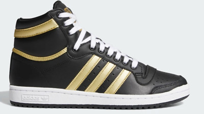 adidas black and gold high tops