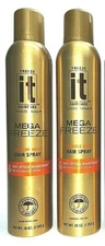 Freeze It Mega Freeze 24 Hour Extreme Hold Hair Spray 2 PACK 10 Oz ea.