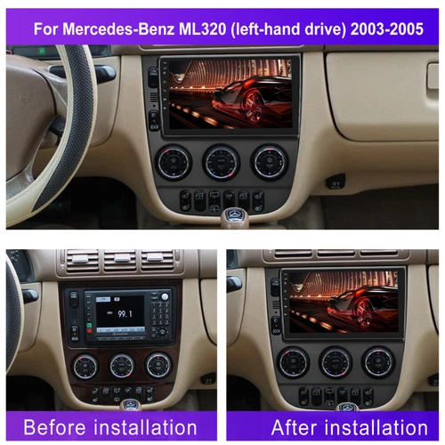 Android 14 Car Stereo Radio For Mercedes Benz M-Class W163 ML350 ML400 1997-05 - Bild 7 von 24