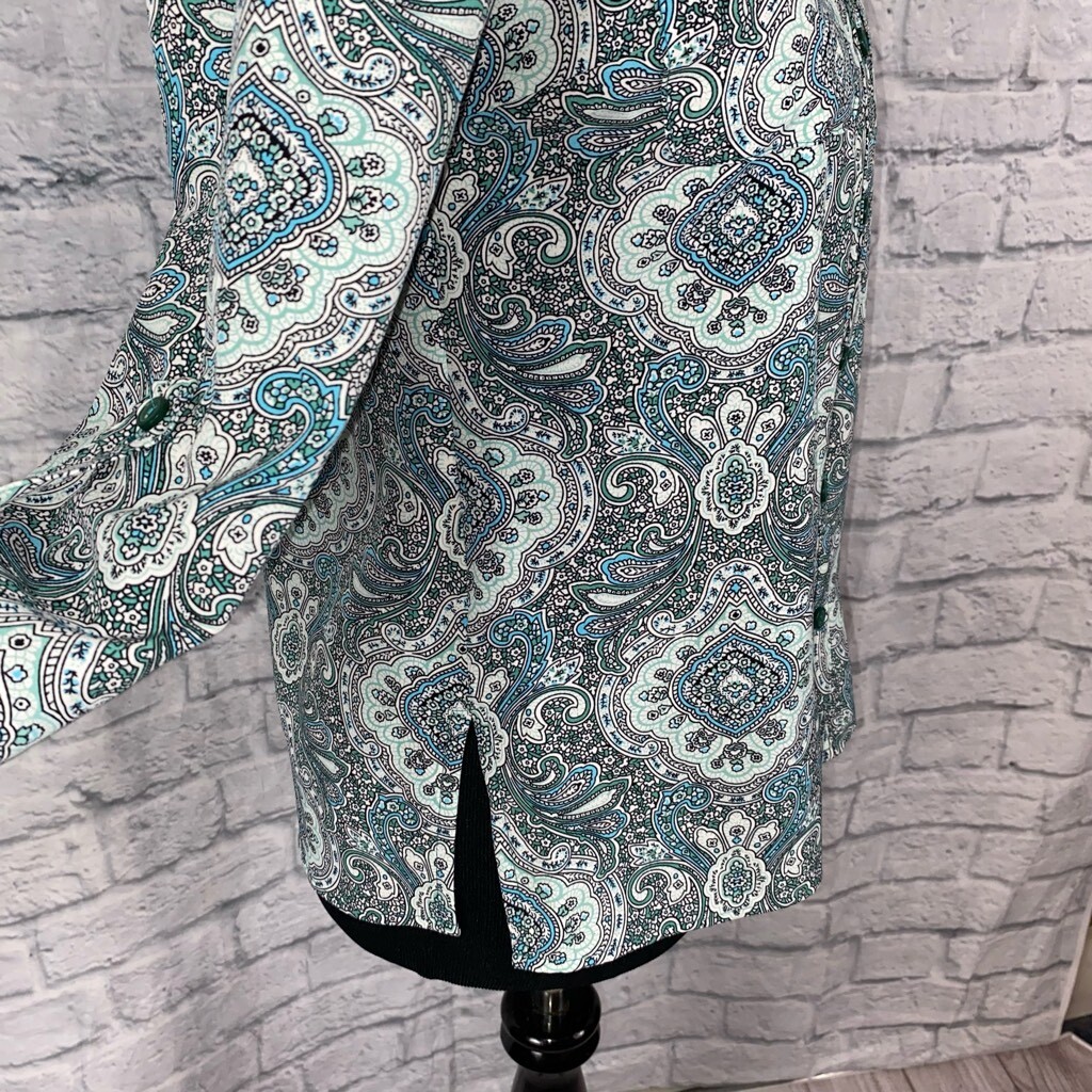 Notations petite paisley print button down blouse… - image 6