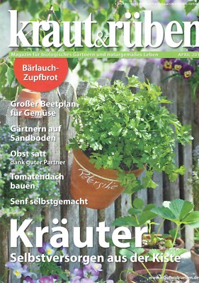 Kraut & Rüben 2015/04 Kräuter Gemüsebeet Sandboden Senf Tomatendach