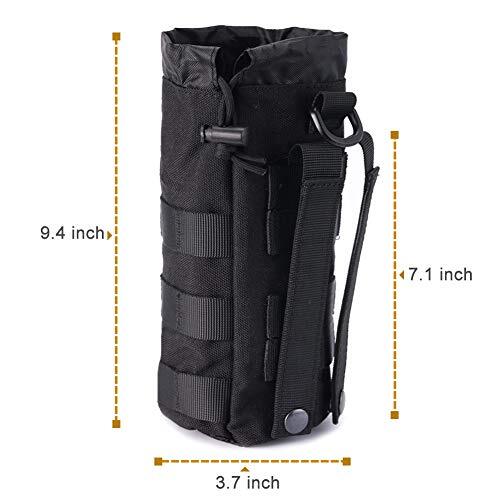 IronSeals Tactical Wasserflaschen-Tasche – 2er Pack, Molle-kompatibel, Netz Boden, Kordelzug
