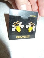 Bumble Bee Post Pierced Earrings