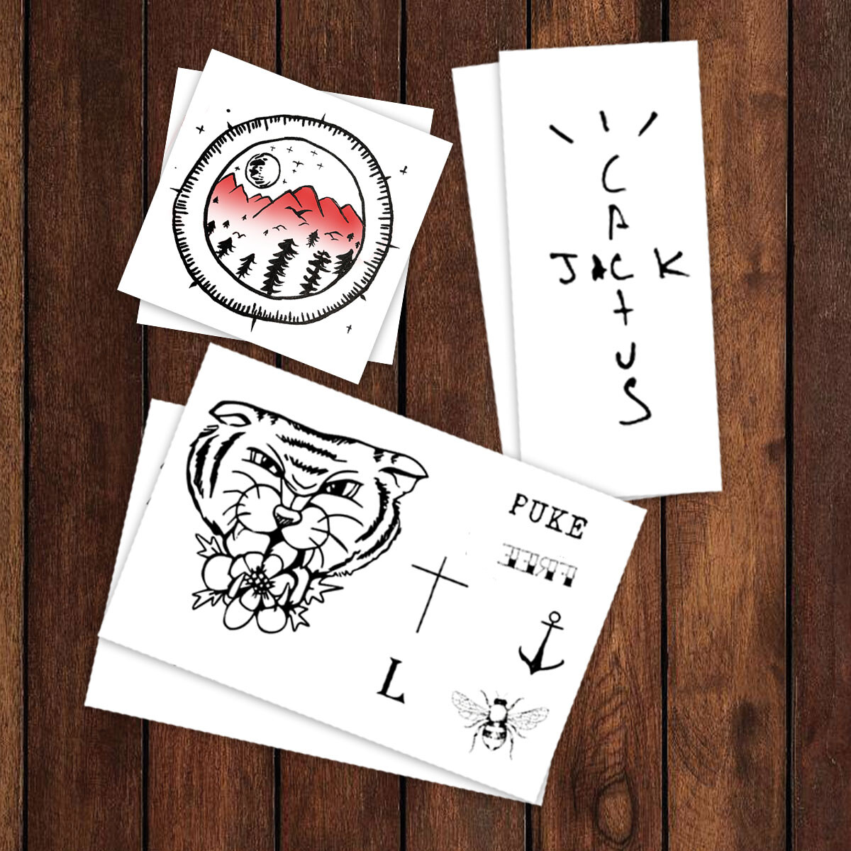 Travis Scott Temporary Tattoos | Realist | Life-Sized | Skin Safe | eBay