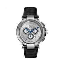Guess Collection Men's Gc-3 Leather Band Steel Case Quartz Watch