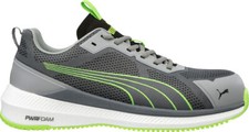 Puma SLIDE GREY/GREEN LOW S1PS ESD ultrasportlicher Sicherheitsschuh grau-gr&uuml;n