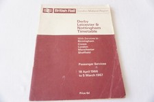 1966 Leicester Derby Nottingham Districts Passenger Railway Timetable
