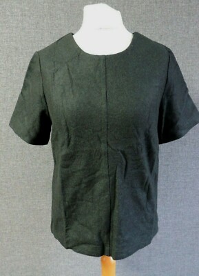 Hush Filted Wool Top Forest UK M LN112 RR 08