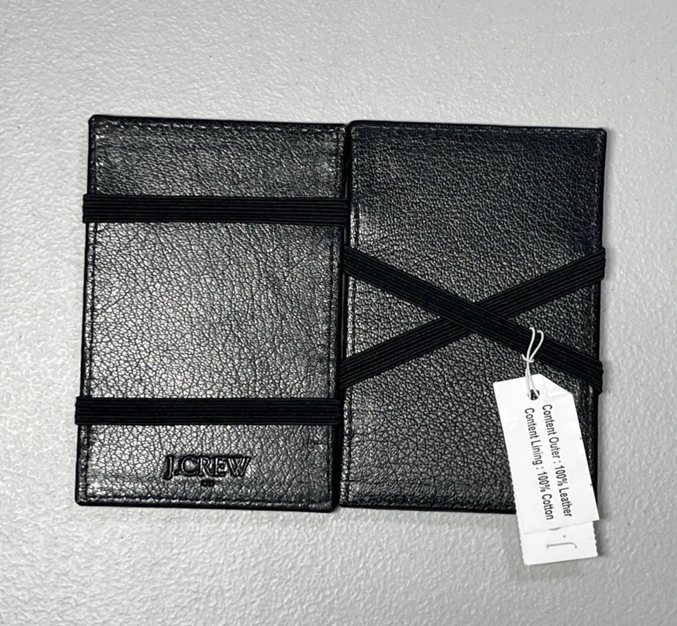 Бумажник мужской J Crew заводской шагреневая кожа черный - Изображение 2 из 4