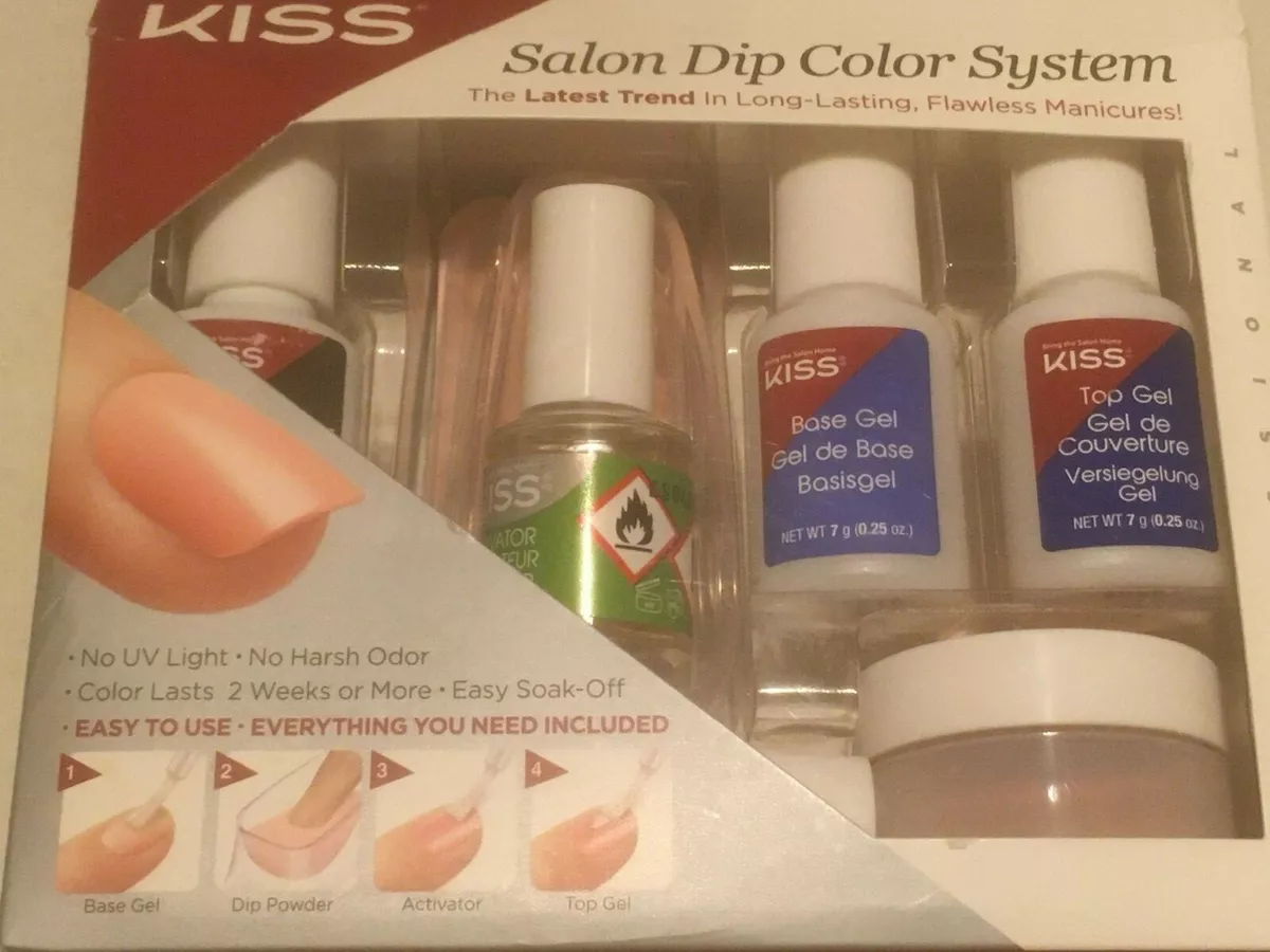 9. Kiss Salon Dip Color Powder Set with Activator - wide 6