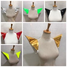 Unique Faux Patent Leather Shoulder Pad Costume Accessory for Unisex Fancy Dress
