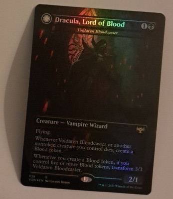 Dracula Lord of Blood Borderless FOIL LP Crimson Vow Magic the Gathering MTG