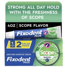 Fixodent Plus Scope Denture Adhesive Cream, Precision Hold,