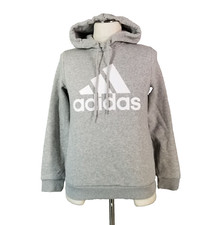 Adidas hoodie sweatshirt sweater youth medium gray long-sleeve pullover