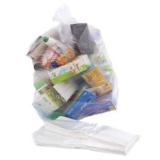 Clear Refuse Rubbish Sacks Standard Duty Bin Bag Litter Pack of 200 Dirt Clean