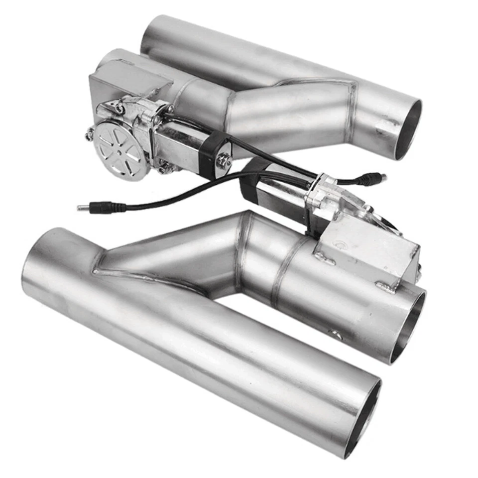 Pair 2inch Electric Ex haust Down pipe E-Cut Out Valve +1* CONTROLLER REMOTE KIT - Image 3 of 4