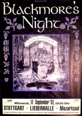 BLACKMORE'S NIGHT Konzertplakat von 1997 gerollt