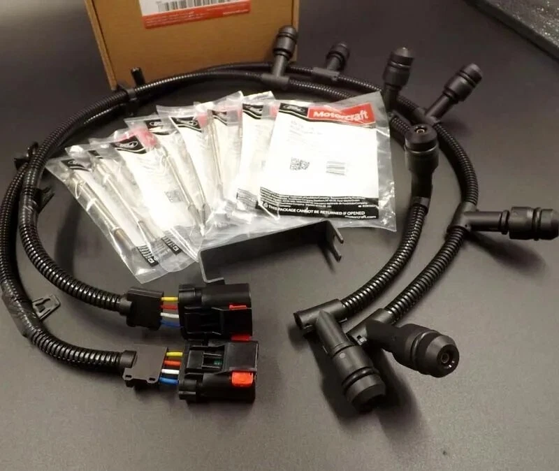 NOVO Motorcraft 8 peças ZD13 kit de chicote de fios plugue de incandescência 04-10 Ford F250 6.0L Powerstroke - Imagem 3 de 4