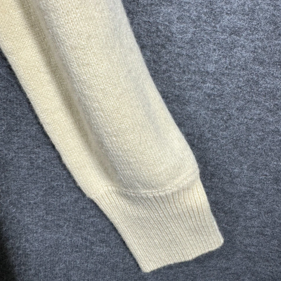 Платье-свитер женское Tularosa Damiana средний размер M цвет слоновой кости кремовая шерстяная смесь с оборками - Изображение 4 из 4