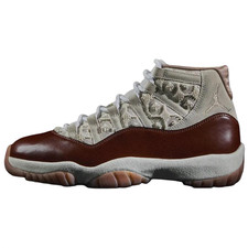 Jordan Air Jordan 11 Retro Vintage Basketball Shoes Unisex Beige Red MT