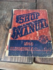 1940 Oldsmobile 6 8 Cylinders Shop Repair Manual Original Sixes Eight