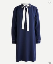 J. Crew Shift Dress With Necktie Womens Size 4
