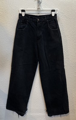 Men's Vintage 90's Solo Semore Authentic USA Black Denim Baggy Jeans Sz 32 X 32