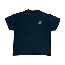 Glock Perfection T-Shirt Large Faded Black Simple Logo Tee Short Sleeve