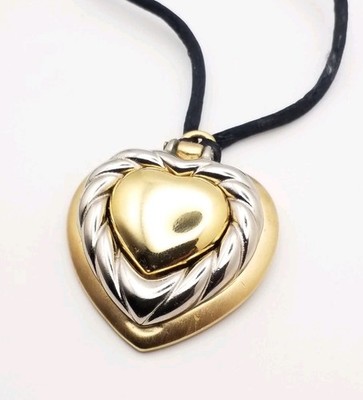 Empty Gold & Silver Tone Heart Locket Necklace Graham Webb Bodacious Precious...