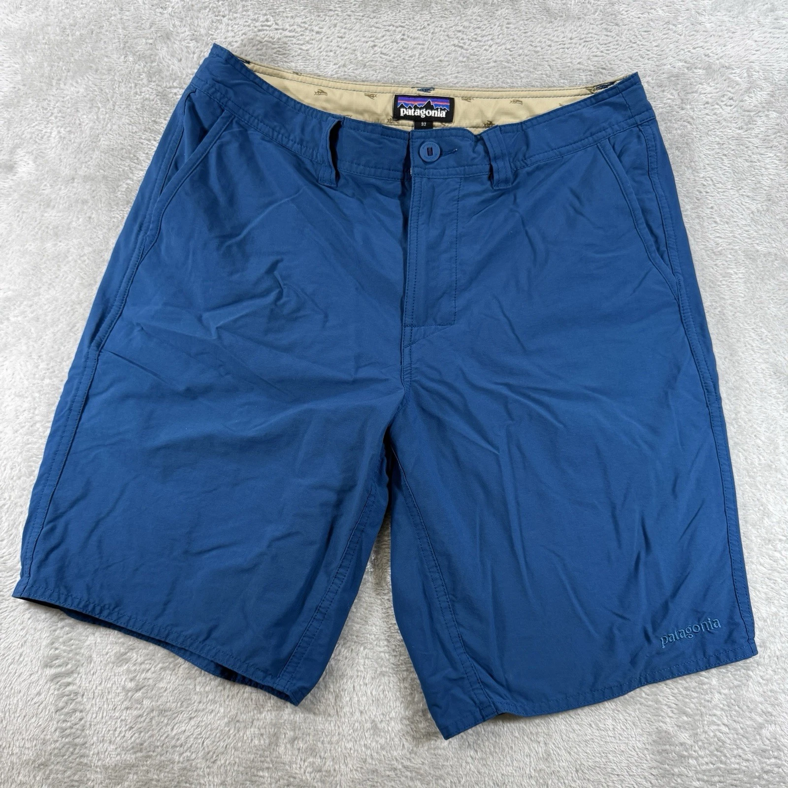 Patagonia Men's Stretch Wavefarer Walk Shorts Size 32 Blue Outdoors Hiking Gorp