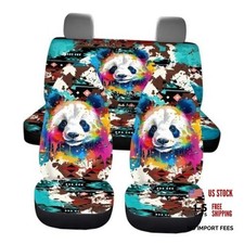 Car Seat Covers Breathable Material Car Seat Cover Colored Paint Panda Cow Skin