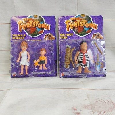 Flintstones 1993 Mattel Lot MOC   Wilma & Pebbles + Big Shot Fred Figures
