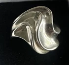 Vintage Taxco Sterling Silver 925 Heavy Modernist Wave Dome Ring, SZ 8.5 13.34g