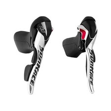 comandi cambio road 2x10v in alluminio nero/argento (coppia) 305360025 SUNRACE b