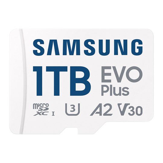 1TB Samsung MB-MC1T0SA/EU EVO Plus MicroSD Card, Class U3/V30/A2, 160MB/s Read,