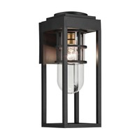 Wandlampe AußEn E27 IP44 45,7 Cm Hoch Schwarz Rustikal Leuchte Wand Laterne