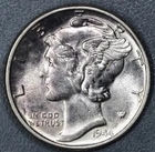 1944 10C MERCURY SILVER DIME KM# 140 Grade: Choice BU A7325