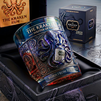 The Kraken Rum Master of the Deep Born From The Abyss Whiskey Glass