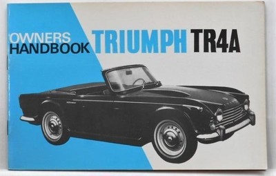 Triumph Tr4A Owner'S Handbook English Version