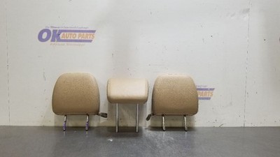 16 2016 MITSUBISHI OUTLANDER SECOND ROW SEAT HEADREST SET PAIR TAN LEATHER